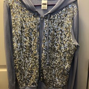 VS PINK sequin zip up